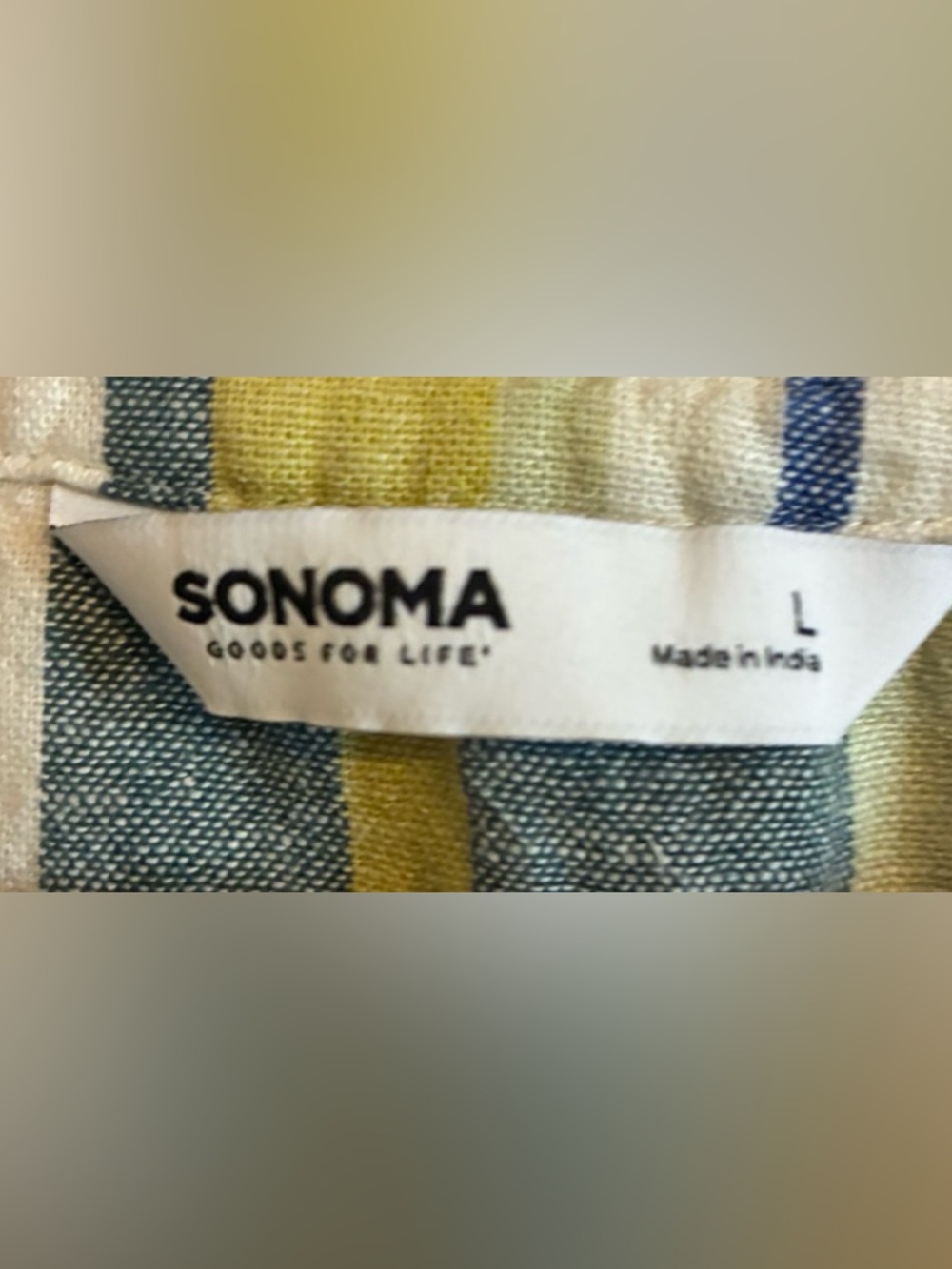Sonoma Sleeveless Striped Dress Size L Lightweight Multicolor Shift - Picture 5 of 8
